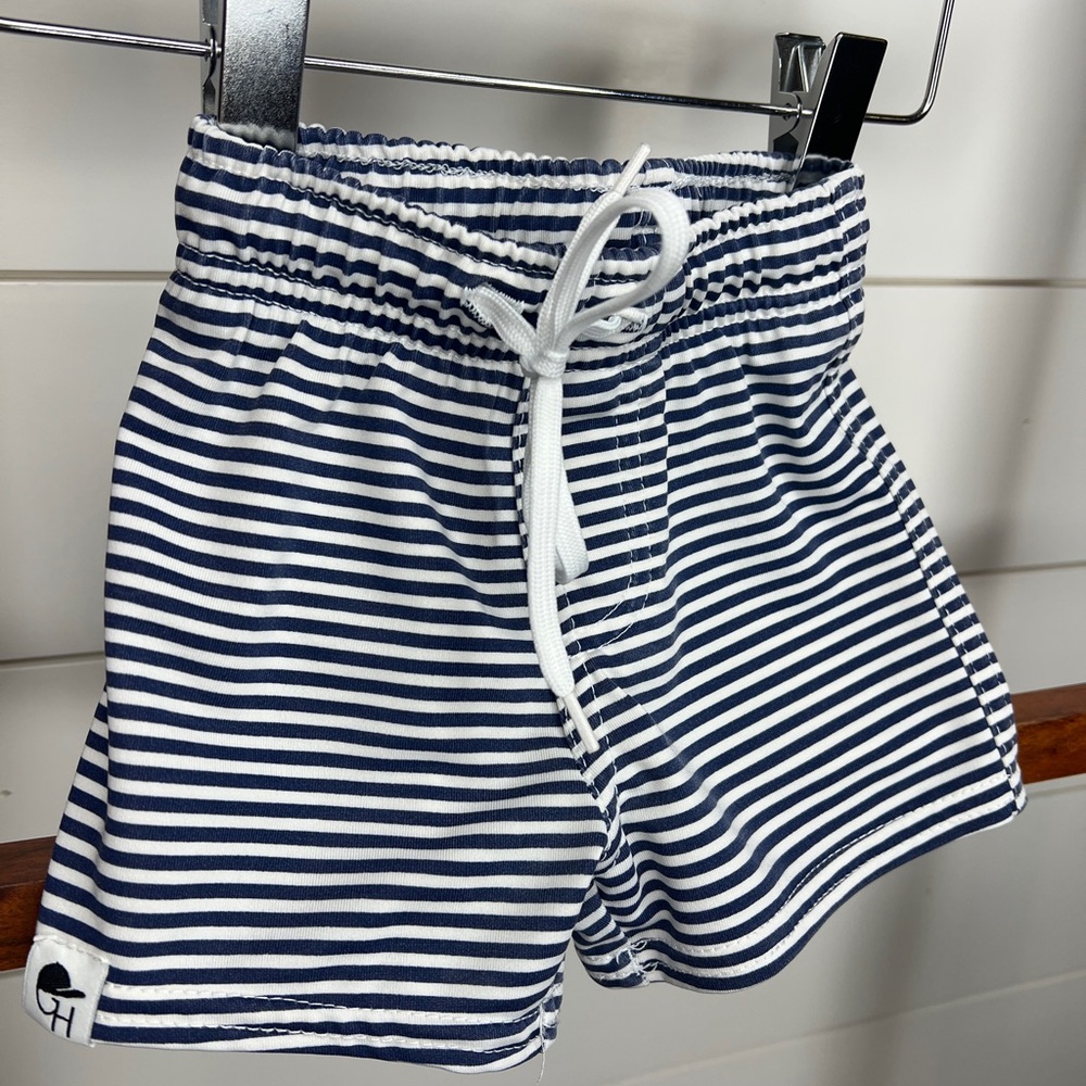 George Hats- Navy and White Striped Swim Shorts